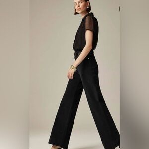 J.Crew Women's Wide-leg Corduroy
Trousers size 28P Black